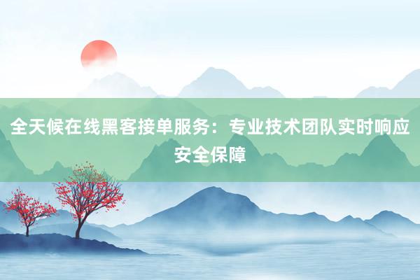 全天候在线黑客接单服务：专业技术团队实时响应安全保障
